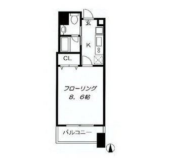 東京都江東区新大橋３丁目 賃貸マンション 1K